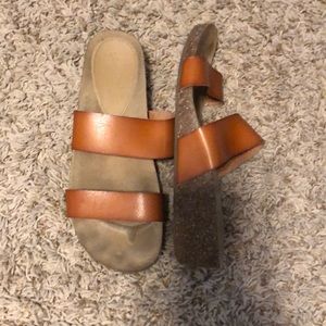 Tan Wedge Sandal